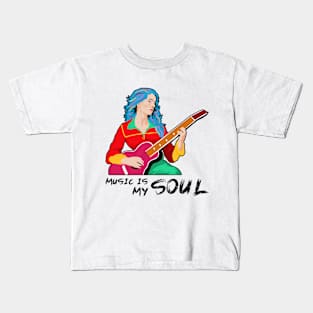 Music is My Soul Kids T-Shirt